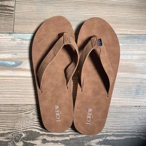 J Crew men’s size 12 flip flops brown